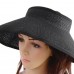Hot Ladies Summer Sun Beach Folding Roll Up Wide Brim Straw Visor Hat Cap lot XP  eb-42265986